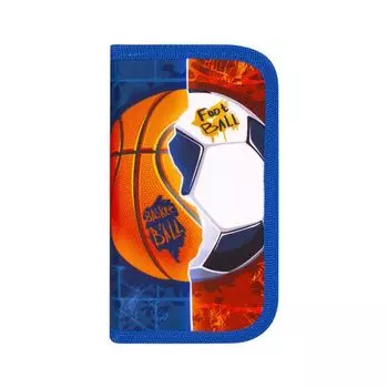 229158, Пенал ЮНЛАНДИЯ, 2 отделения, ткань, 19х11 см, Sports Ball