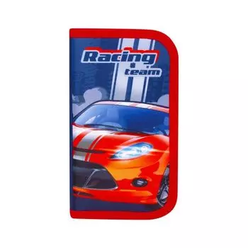 229159, Пенал ЮНЛАНДИЯ, 2 отделения, ткань, 19х11 см, Racing team