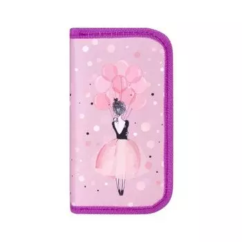 229161, Пенал ЮНЛАНДИЯ, 2 отделения, ткань, 19х11 см, Ballet