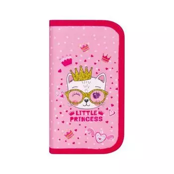 229162, Пенал ЮНЛАНДИЯ, 2 отделения, ткань, 19х11 см, Little princess, 229162