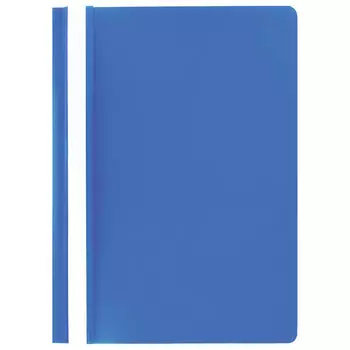 229236, (цена за 75 шт.) Скоросшиватель пластиковый STAFF, А4, 100/120 мкм, голубой, 229236