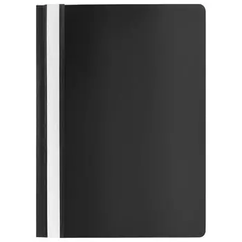 229239, (цена за 75 шт.) Скоросшиватель пластиковый STAFF, А4, 100/120 мкм, черный, 229239