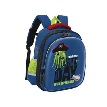 229533, Ранец GRIZZLY школьный, анатомическая спинка, 2 отделения, Пират, 36x28x20 см, RAz-087-4 /1