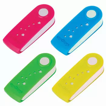 229564, (цена за 25 шт.) Ластик ЮНЛАНДИЯ "Юнландик-астронавт", 57х22х14 мм, пластиковый футляр, ассорти, 229564