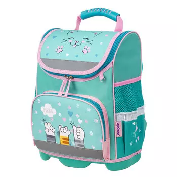 229946, Ранец ЮНЛАНДИЯ "WISE" для начальной школы, Soft paws, 37х29х15 см, 229946