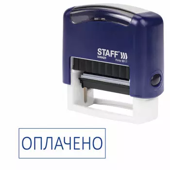 237421, Штамп стандартный STAFF "ОПЛАЧЕНО", оттиск 38х14 мм, "Printer 9011T", 237421