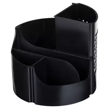 237949, Подставка-органайзер STAFF Basic, 120х120х110 мм, 5 отделений, черная, 237949, 77