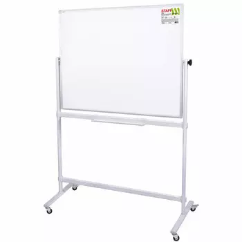 238012, Доска магнитно-маркерная НА СТЕНДЕ 100х150 см, 2-сторонняя, STAFF, 238012