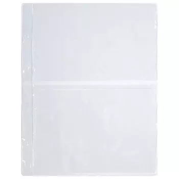 238081, Листы-вкладыши для альбома "OPTIMA" на 2 боны (купюры), КОМПЛЕКТ 10 шт., 200х250 мм, ПВХ, STAFF, 238081