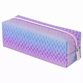 270048, Пенал-косметичка ЮНЛАНДИЯ SEASTORY на молнии, мягкий, "Fishtail", 21х6х7 см, 270048