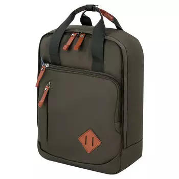 270091, Рюкзак BRAUBERG FRIENDLY молодежный, хаки, 37х26х13 см, 270091