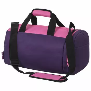 270094, Сумка спортивная ЮНЛАНДИЯ с отделением для обуви, 40х22х20 см, фиолетовый/розовый, 270094