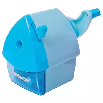 270425, Точилка механическая ПИФАГОР "Домик гнома", металлический механизм, корпус голубой, 270425