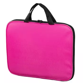 270734, Папка на молнии с ручками STAFF EVERYDAY, А4, полиэстер, ярко-розовая, 270734