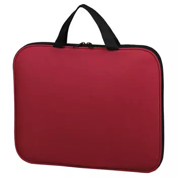 270738, Папка на молнии с ручками STAFF EVERYDAY, А4, полиэстер, бордовая, 270738