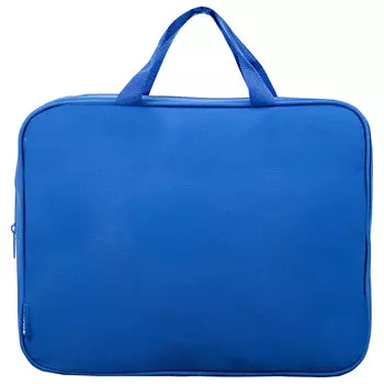 270740, Папка на молнии с ручками STAFF EVERYDAY, А4, ширина 80 мм, полиэстер, синяя, 270740