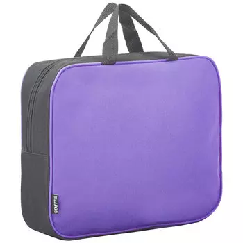 270741, Папка на молнии с ручками STAFF EVERYDAY, А4, ширина 80 мм, полиэстер, сиреневая, 270741