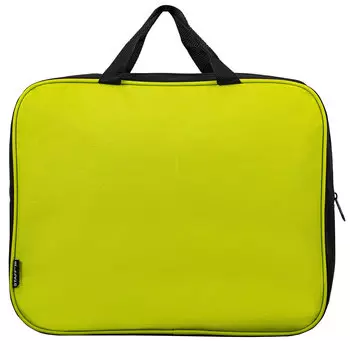 270742, Папка на молнии с ручками STAFF EVERYDAY, А4, ширина 80 мм, полиэстер, зеленая, 270742