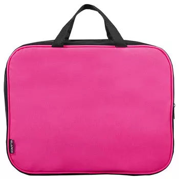 270743, Папка на молнии с ручками STAFF EVERYDAY, А4, ширина 80 мм, полиэстер, розовая, 270743