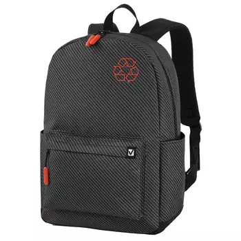 270796, Рюкзак BRAUBERG ENERGETIC универсальный, эргономичный, "Recycle", черный, 43х30х16 см, 270796