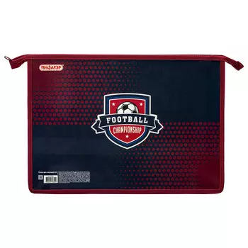 270856, Папка для тетрадей ПИФАГОР А4, 1 отделение, картон/пластик, на молнии, "Champion", 270856