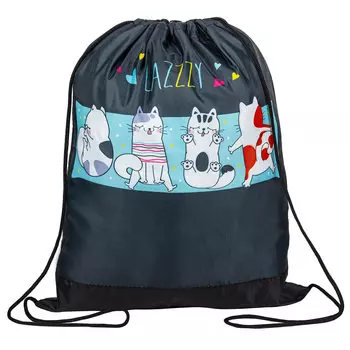 270903, Мешок для обуви ПИФАГОР, 1 отделение, полиэстер, 42х34 см, "Lazy cat", 270903