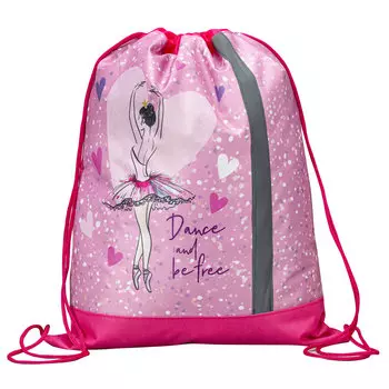 270915, Мешок для обуви ЮНЛАНДИЯ, плотный, светоотражающая полоса, 46х36 см, полиэстер, "Ballerina", 270915