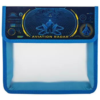 270971, Папка для тетрадей ЮНЛАНДИЯ А5, пластик, 2 отделения, клапан на липучке, "Aviator", 270971