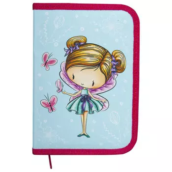 271019, Пенал ПИФАГОР, 1 отделение, 2 откидные планки, полиэстер, 20х14 см, "Fairy", 271019