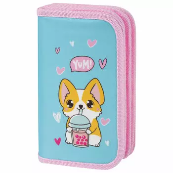 271028, Пенал ЮНЛАНДИЯ, 3 отделения, полиэстер, 19х11 см, "Yum", 271028