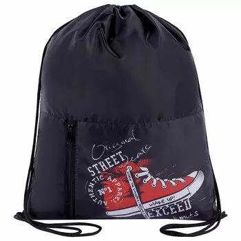 271056, Мешок для обуви ЮНЛАНДИЯ, карман на молнии, 33х42 см, "Original wears", 271056