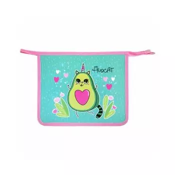 271084, Папка для тетрадей ПИФАГОР А5, 1 отделение, пластик, на молнии, Avocat, 271084