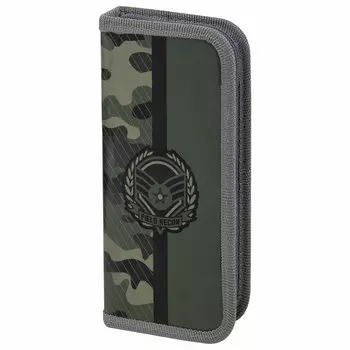 271101, Пенал ПИФАГОР, 1 отделение, ламинированный картон, 19х9 см, "Army", 271101