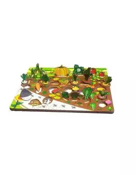 3D Развивающая доска Нескучные игры "Овощи на грядке" арт.7907 (Огород) 37,5х30,5х1,2 см /25