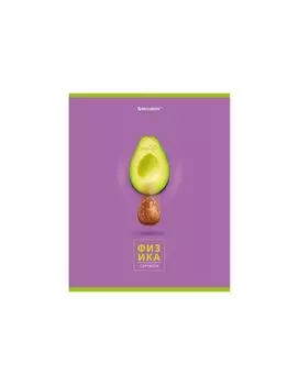 404283, Тетрадь предметная AVOCADO 48 л., глянцевый лак, ФИЗИКА, клетка, BRAUBERG, 404283