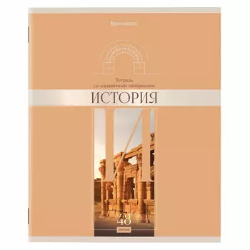 404575, (цена за 10 шт.) Тетрадь предметная "DELIGHT" 48 л., обложка картон, ИСТОРИЯ, клетка, BRAUBERG, 404575