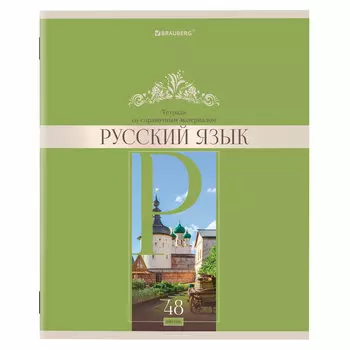 404577, (цена за 10 шт.) Тетрадь предметная "DELIGHT" 48 л., обложка картон, РУССКИЙ ЯЗЫК, линия, BRAUBERG, 404577