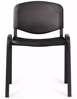 532569, Стул STAFF "Iso Plast CF-009", черный каркас, пластик черный, 532569