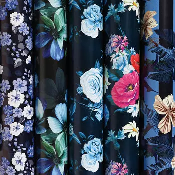 591588, (цена за 10 шт.) Бумага упаковочная мелованная "Night Flowers" 70x100 см, 5 дизайнов ассорти, ЗОЛОТАЯ СКАЗКА, 591588