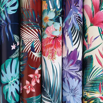 591593, (цена за 10 шт.) Бумага упаковочная мелованная "Tropics" 70x100 см, 5 дизайнов ассорти, ЗОЛОТАЯ СКАЗКА, 591593