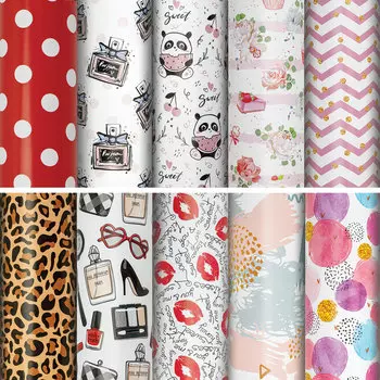 591915, (цена за 50 шт.) Бумага упаковочная "For Women", 70x100 см, 10 дизайнов ассорти, ЗОЛОТАЯ СКАЗКА, 591915