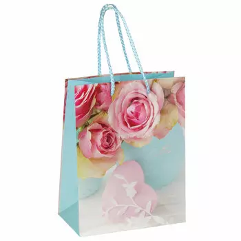 606579, (цена за 12 шт.) Пакет подарочный 17,8x9,8x22,9 см, ЗОЛОТАЯ СКАЗКА "Нежность", ламинированный, 606579