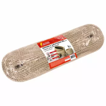 607951, Веревка (канат) джутовая для рукоделия, декоративная, длина 50 м, d=6 мм, ОСТРОВ СОКРОВИЩ, 607951