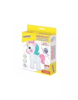664487, Набор для шитья игрушки из фетра Единорог, ЮНЛАНДИЯ, 664487
