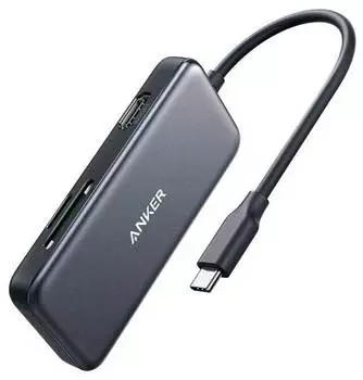 Адаптер ANKER A8334 USB-C Хаб (5-в-1) GR