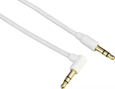 Адаптер аудио Hama Jack 3.5 (m)-Jack 3.5 (m) 1м Gold белый (00173875)
