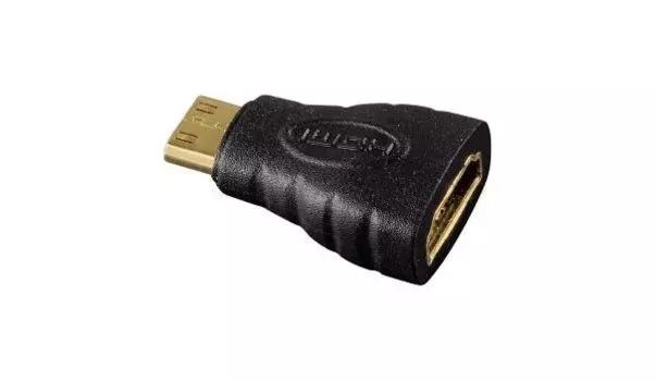 Адаптер аудио-видео Hama H-39861 mini-HDMI (m)-HDMI (f) позолоченные контакты черный (00039861)