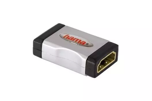 Адаптер аудио-видео Hama HDMI (f)-HDMI (f) позолоченные контакты серый 3зв (00122231)