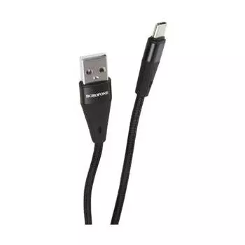 Адаптер Borofone BU10 Pineapple USB - Type-C 3A Black УТ000021804