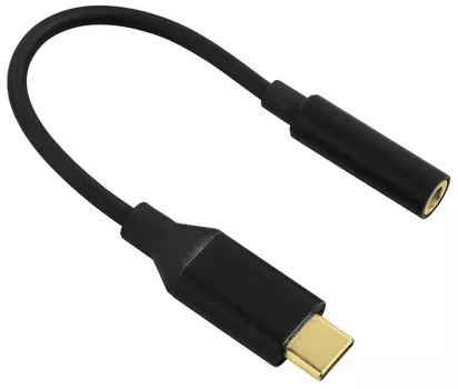 Адаптер Hama H-122338 00122338 Jack 3.5 (m)-USB Type-C (m) черный